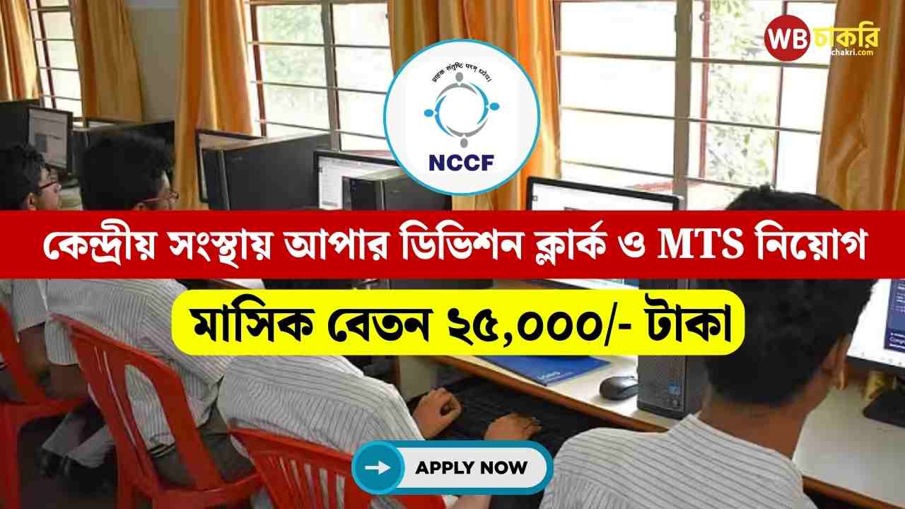 NCCF UDC And MTS Recruitment 2024